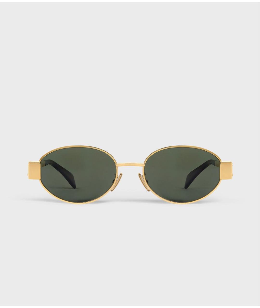 CELINE PRE-OWNED Золотые металлические солнцезащитные очки, фото 6