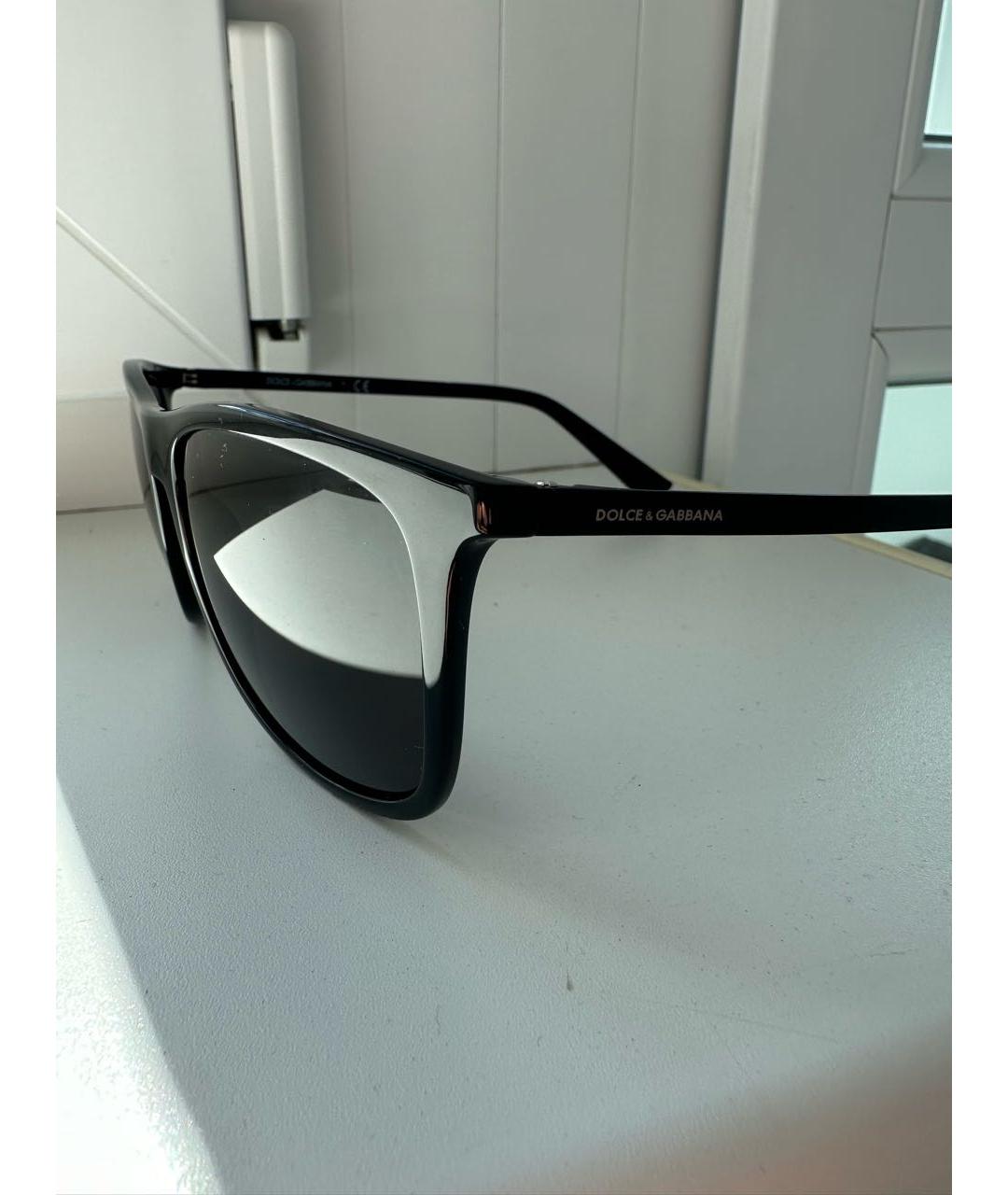 DOLCE&GABBANA Черные пластиковые солнцезащитные очки, фото 3