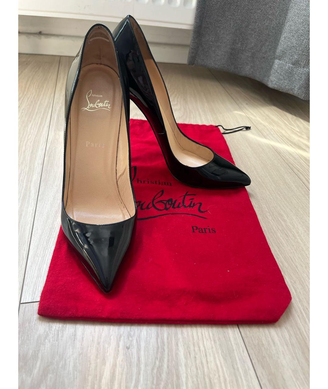 CHRISTIAN LOUBOUTIN Черные туфли из лакированной кожи, фото 5