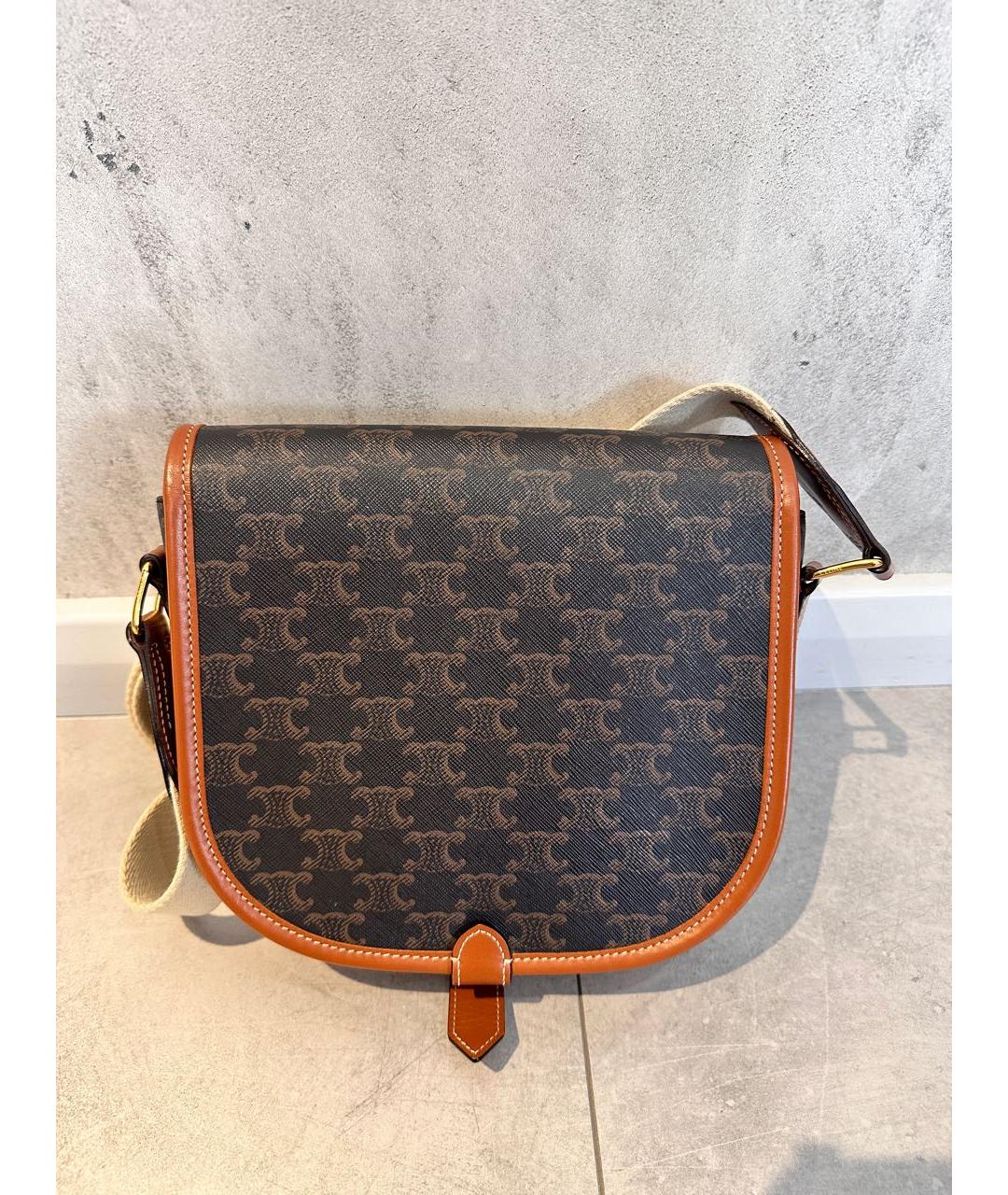 CELINE PRE-OWNED Коричневая сумка через плечо, фото 3