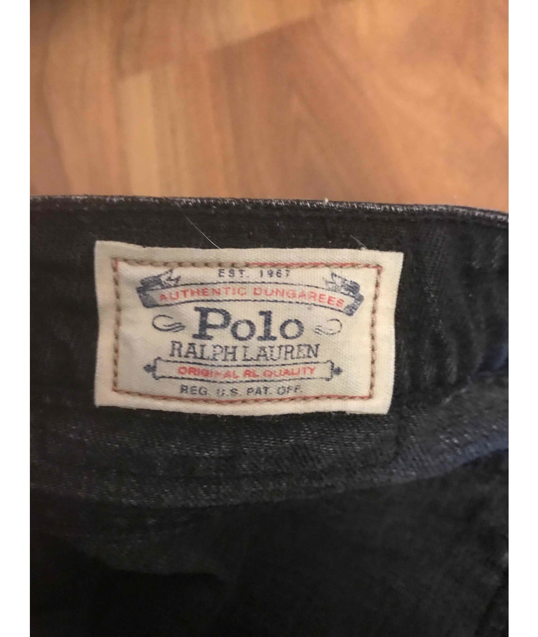 POLO RALPH LAUREN Черные хлопковые прямые джинсы, фото 3