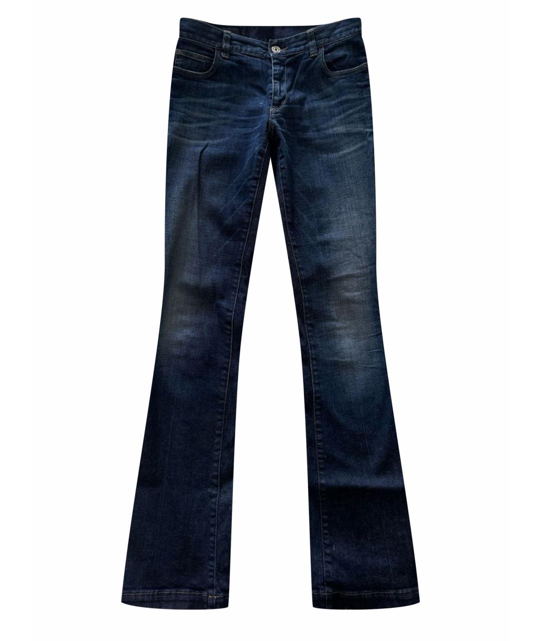 GUCCI Темно-синие хлопко-эластановые джинсы клеш, фото 1