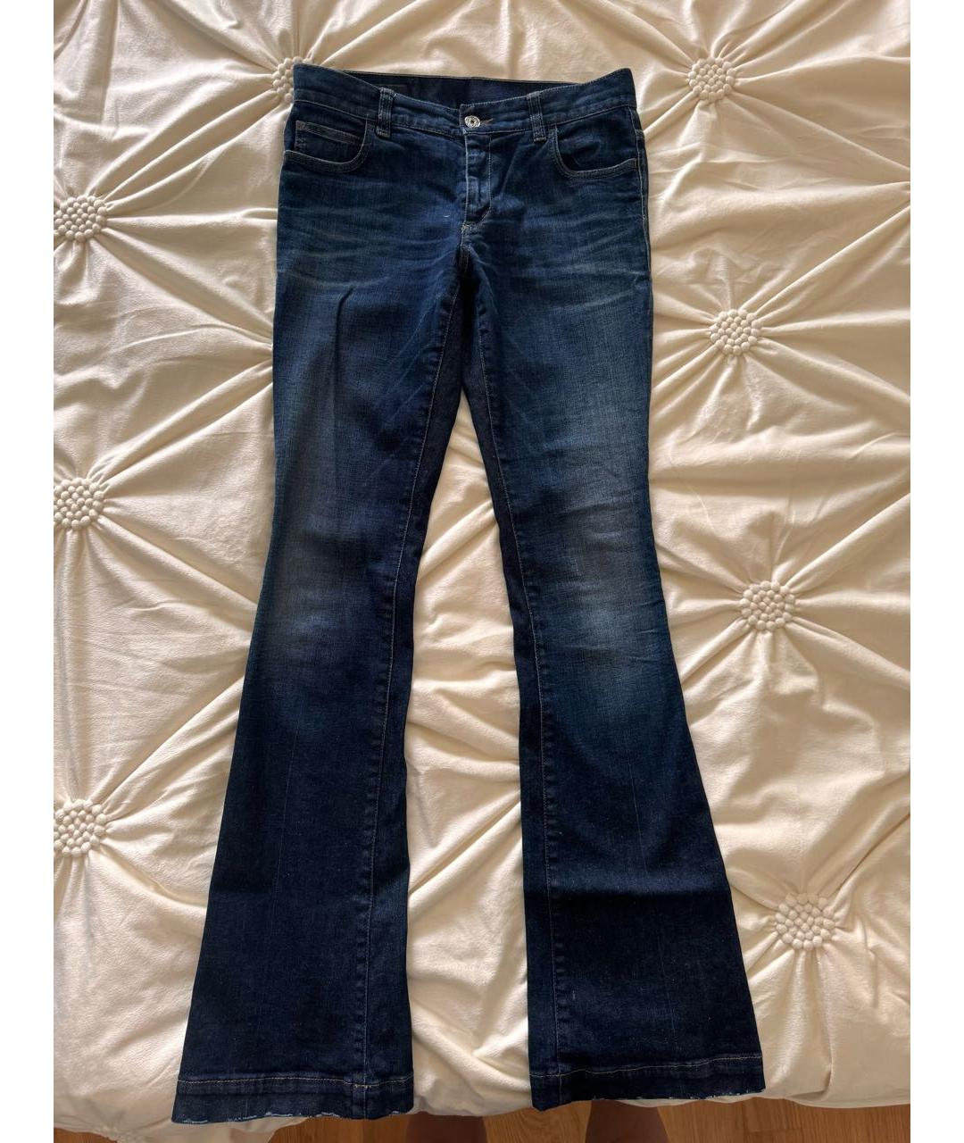 GUCCI Темно-синие хлопко-эластановые джинсы клеш, фото 6
