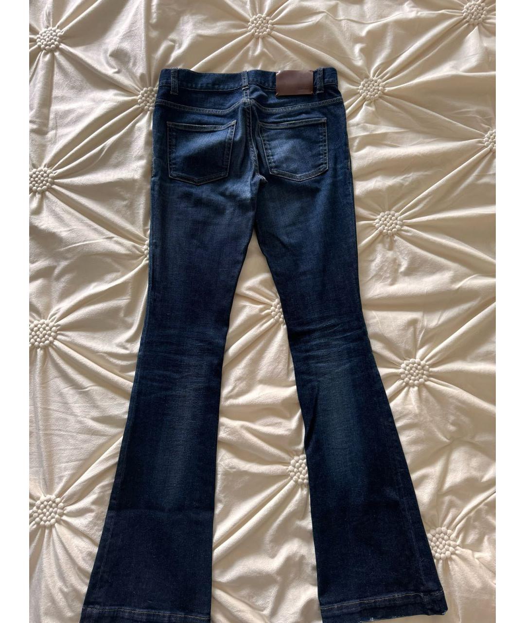 GUCCI Темно-синие хлопко-эластановые джинсы клеш, фото 2