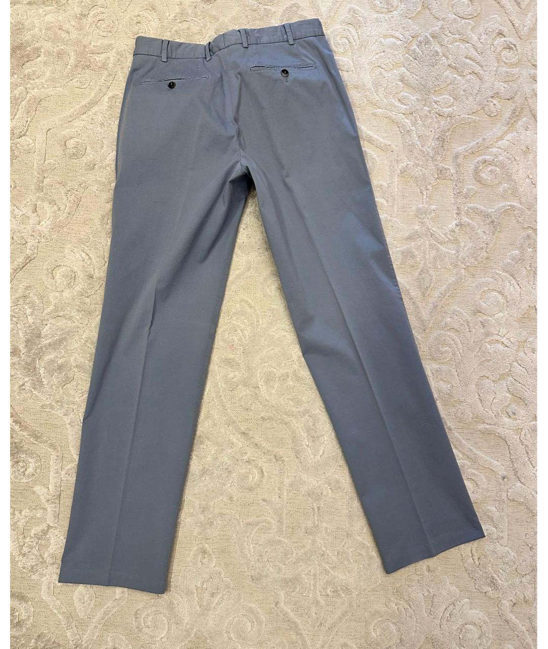 CANALI Серые хлопковые повседневные брюки, фото 2