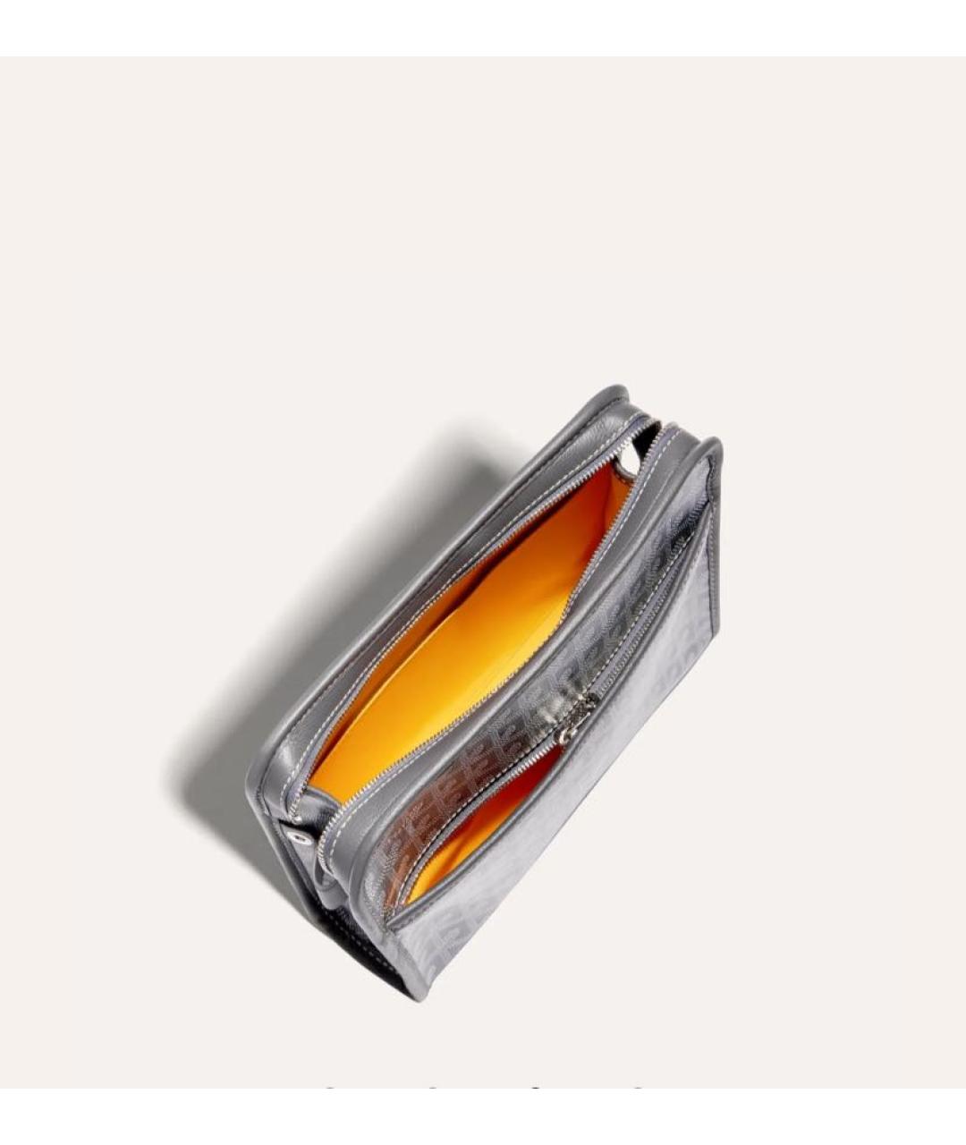 GOYARD Серая кожаная папка для документов, фото 3