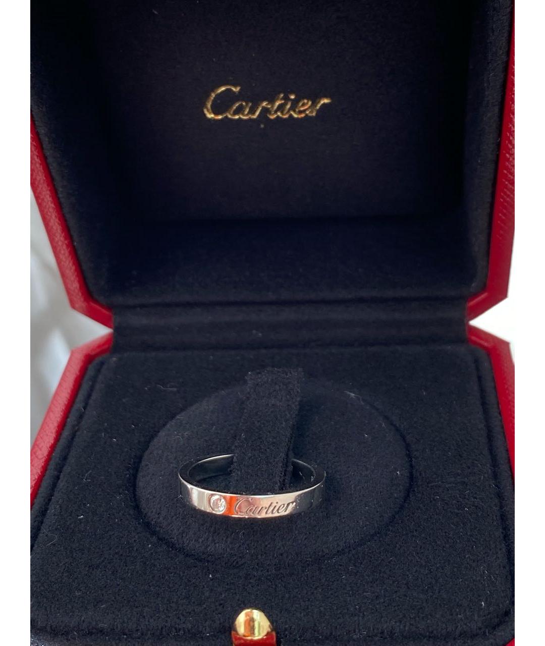 CARTIER Белое платиновое кольцо, фото 5