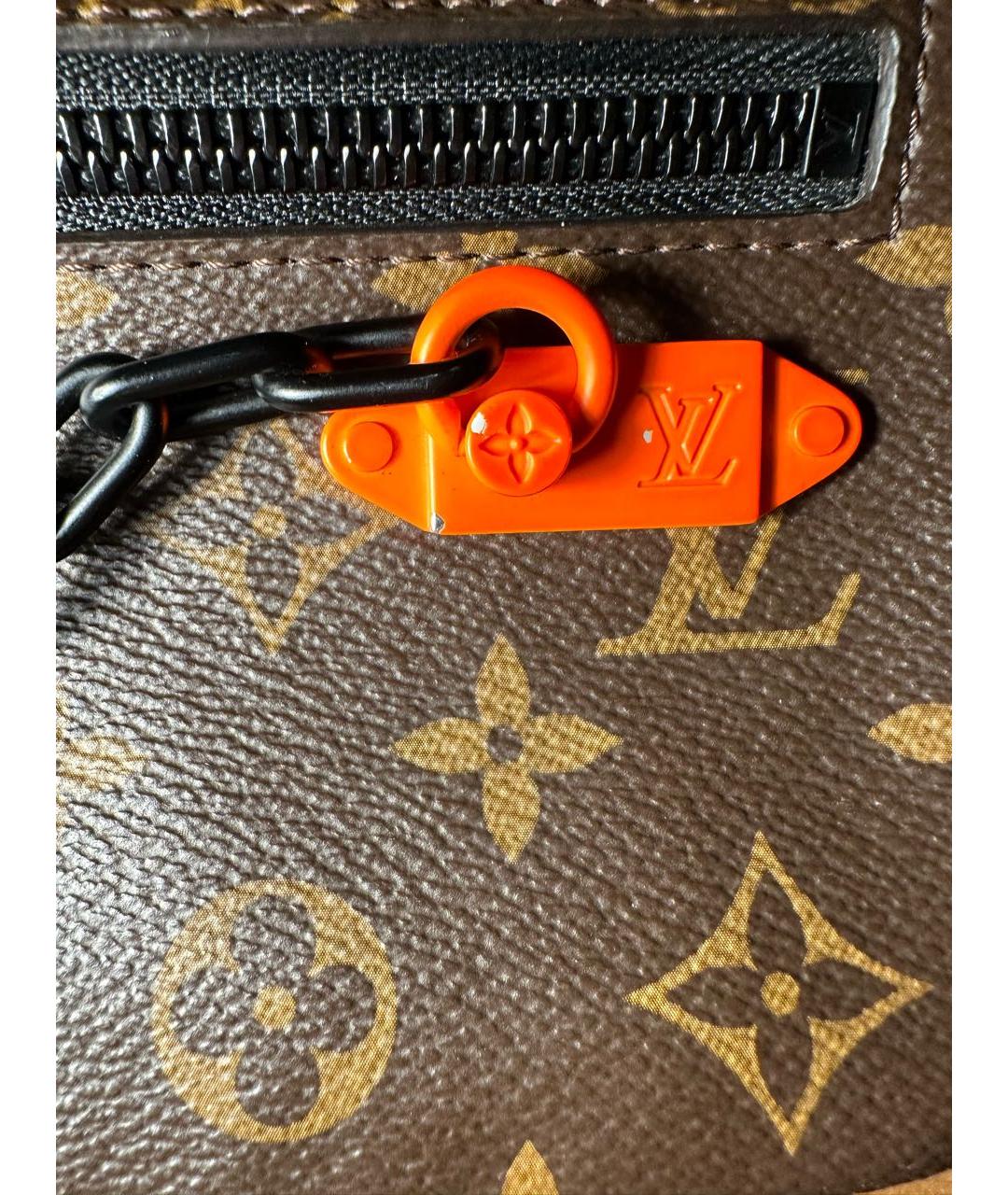 LOUIS VUITTON Оранжевая кожаная поясная сумка, фото 4