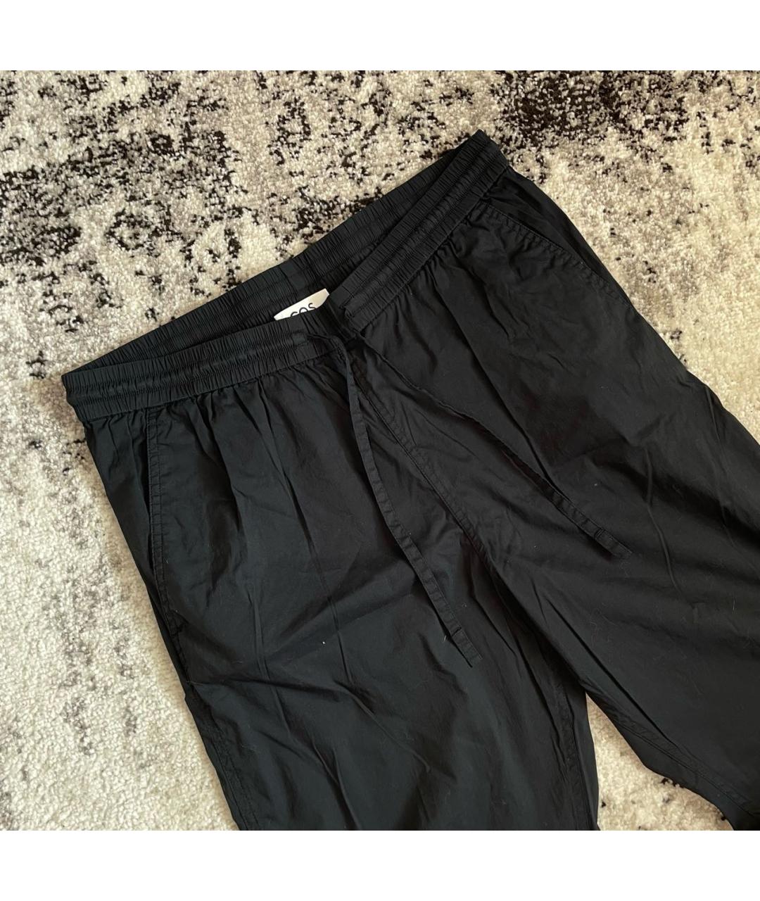 COS Черные хлопко-эластановые повседневные брюки, фото 2