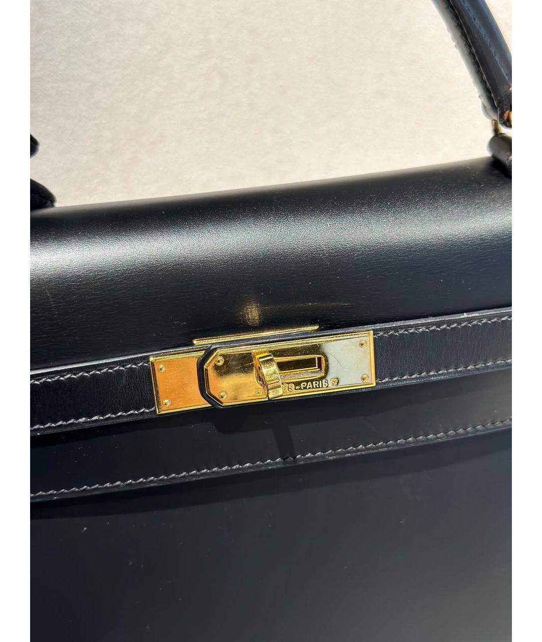 HERMES PRE-OWNED Черная кожаная сумка с короткими ручками, фото 8