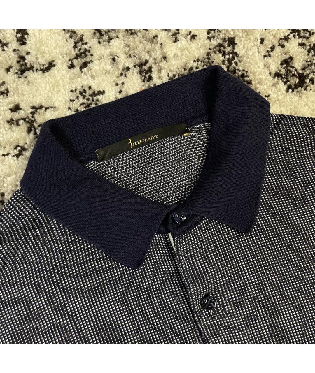 BILLIONAIRE Темно-синий хлопковый джемпер / свитер, фото 4