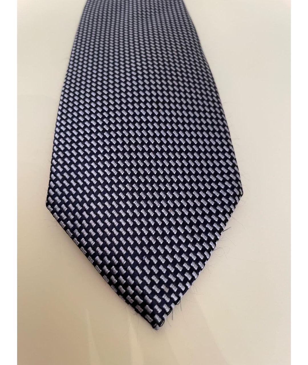 HERMES Синий шелковый галстук, фото 2