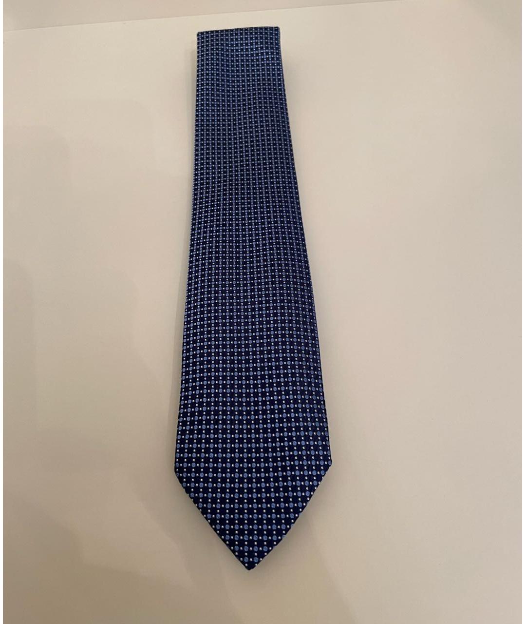 HERMES Синий шелковый галстук, фото 4