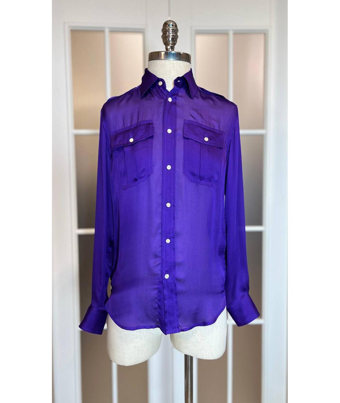 RALPH LAUREN Фиолетовая рубашка, фото 7