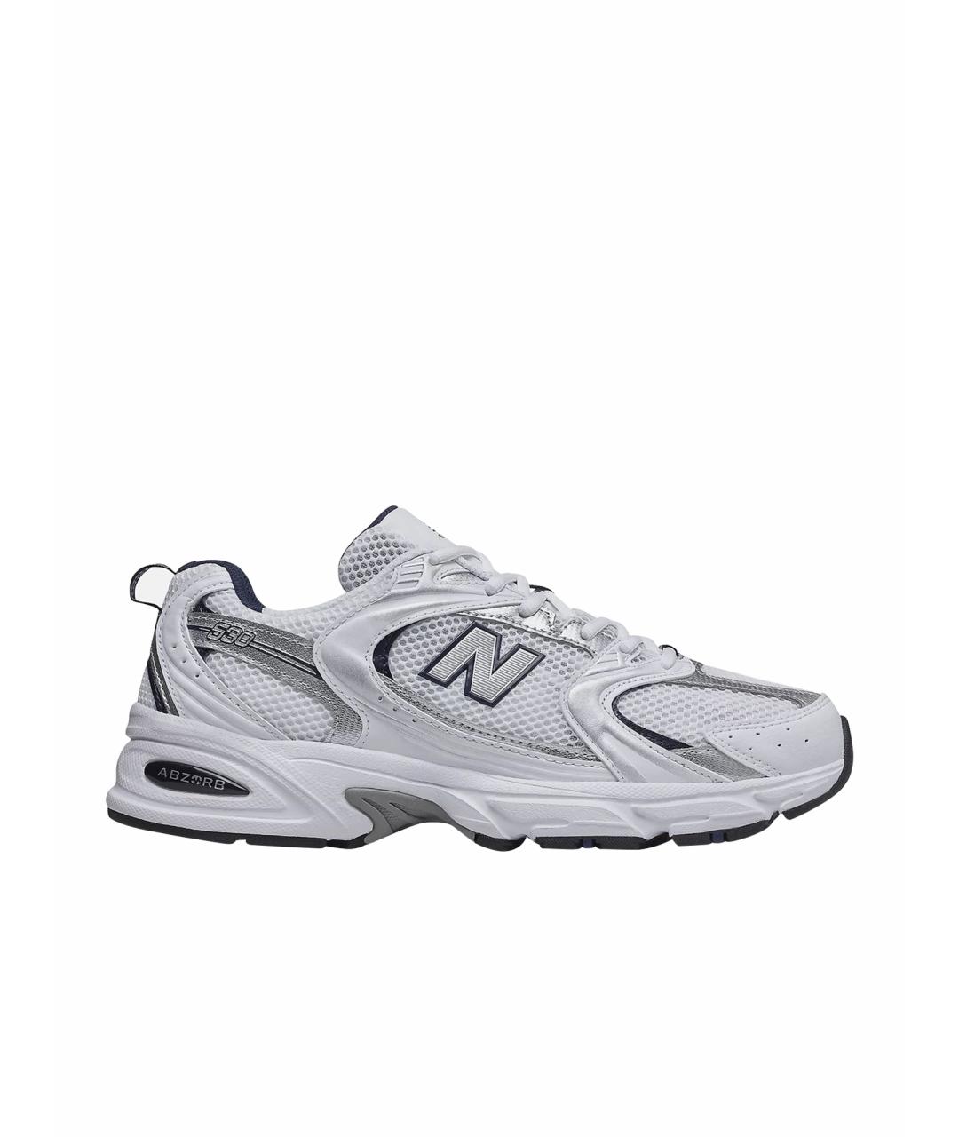 NEW BALANCE Серебряные текстильные кроссовки, фото 1