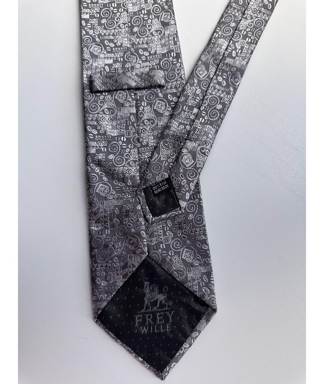 Frey Wille Серый шелковый галстук, фото 2