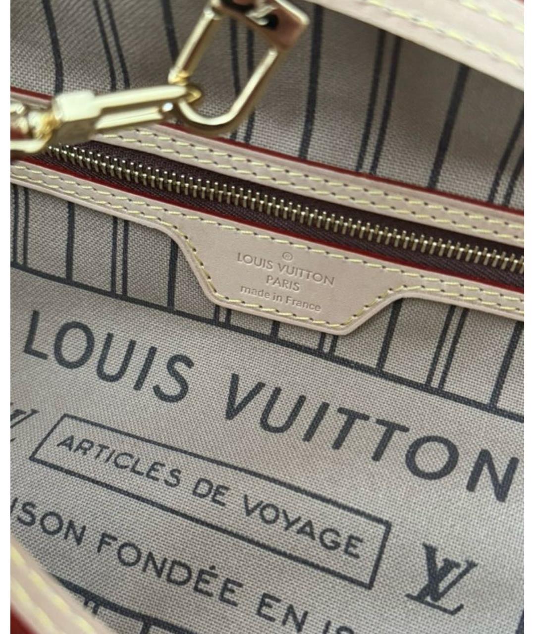 LOUIS VUITTON PRE-OWNED Коричневая сумка тоут, фото 4