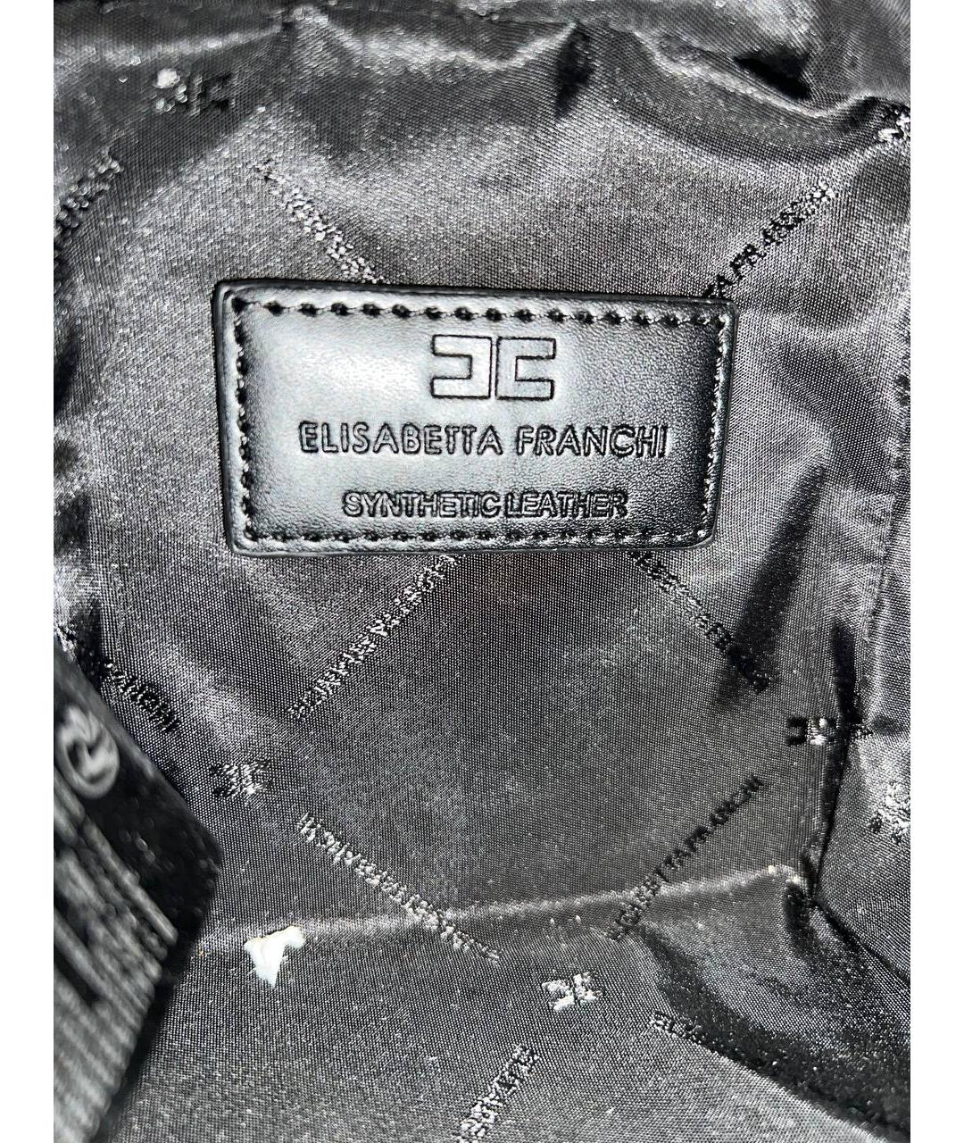 ELISABETTA FRANCHI Черная сумка через плечо, фото 6