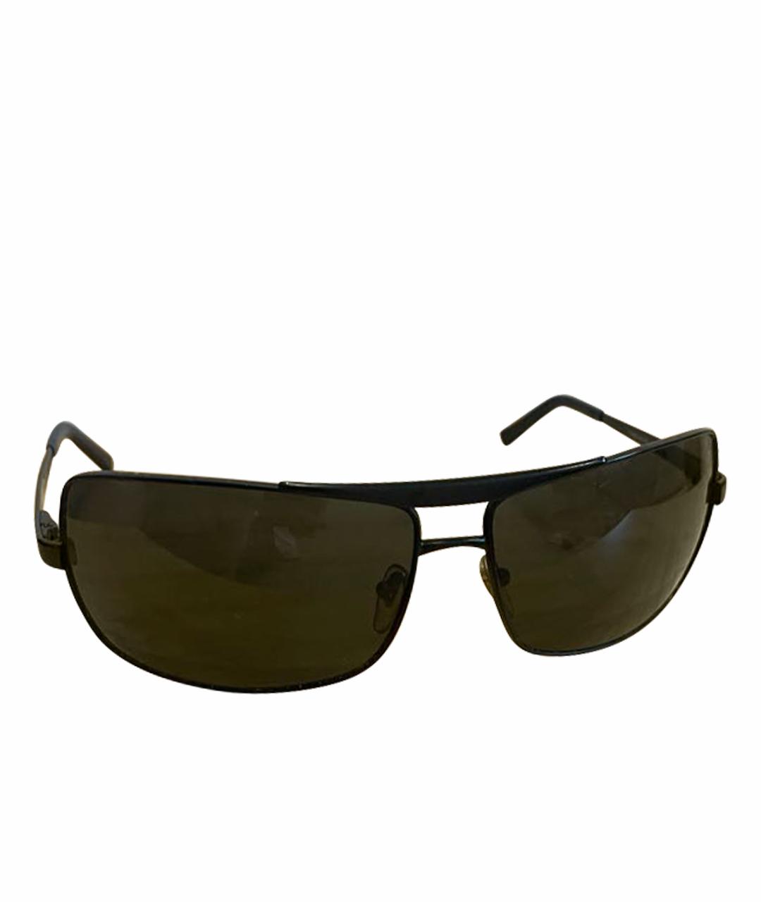 SALVATORE FERRAGAMO Черные металлические солнцезащитные очки, фото 1