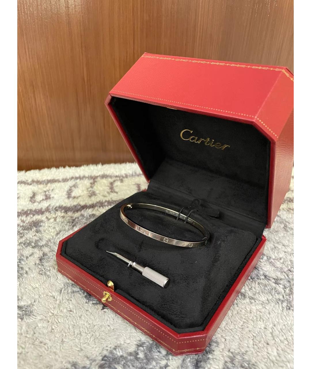 CARTIER Серебрянный браслет из белого золота, фото 3