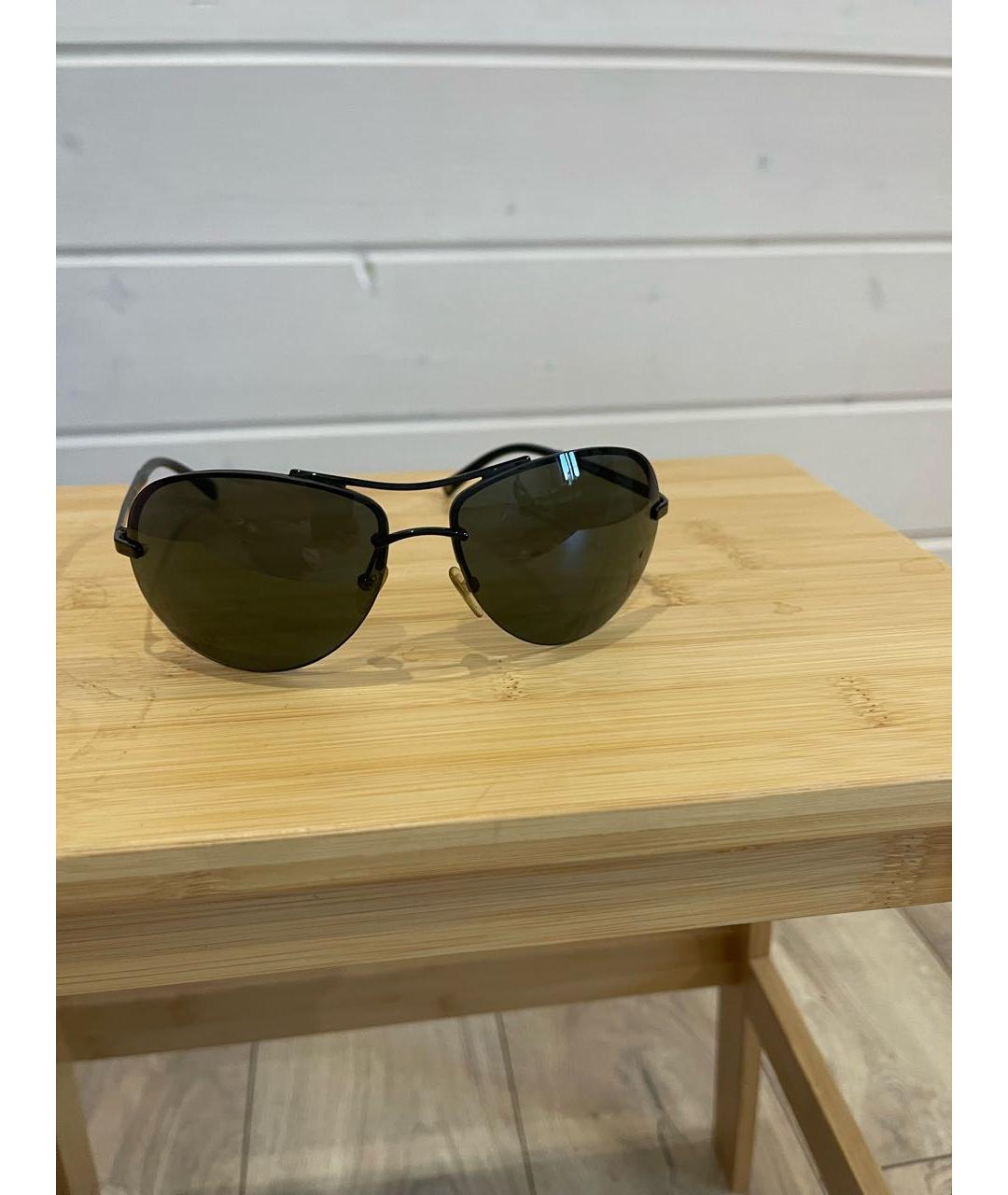 GIORGIO ARMANI Черные металлические солнцезащитные очки, фото 8