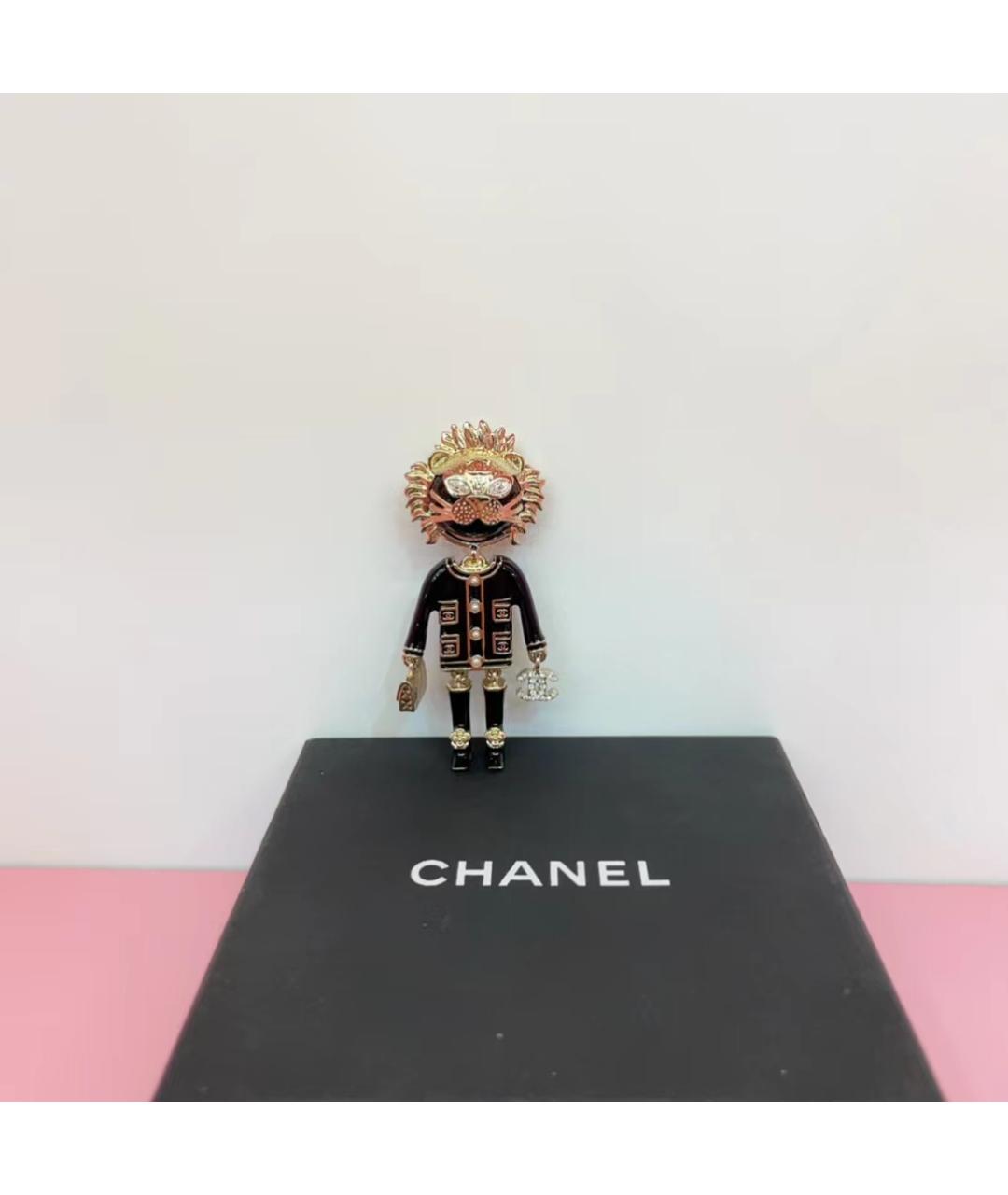 CHANEL Черная брошь, фото 2