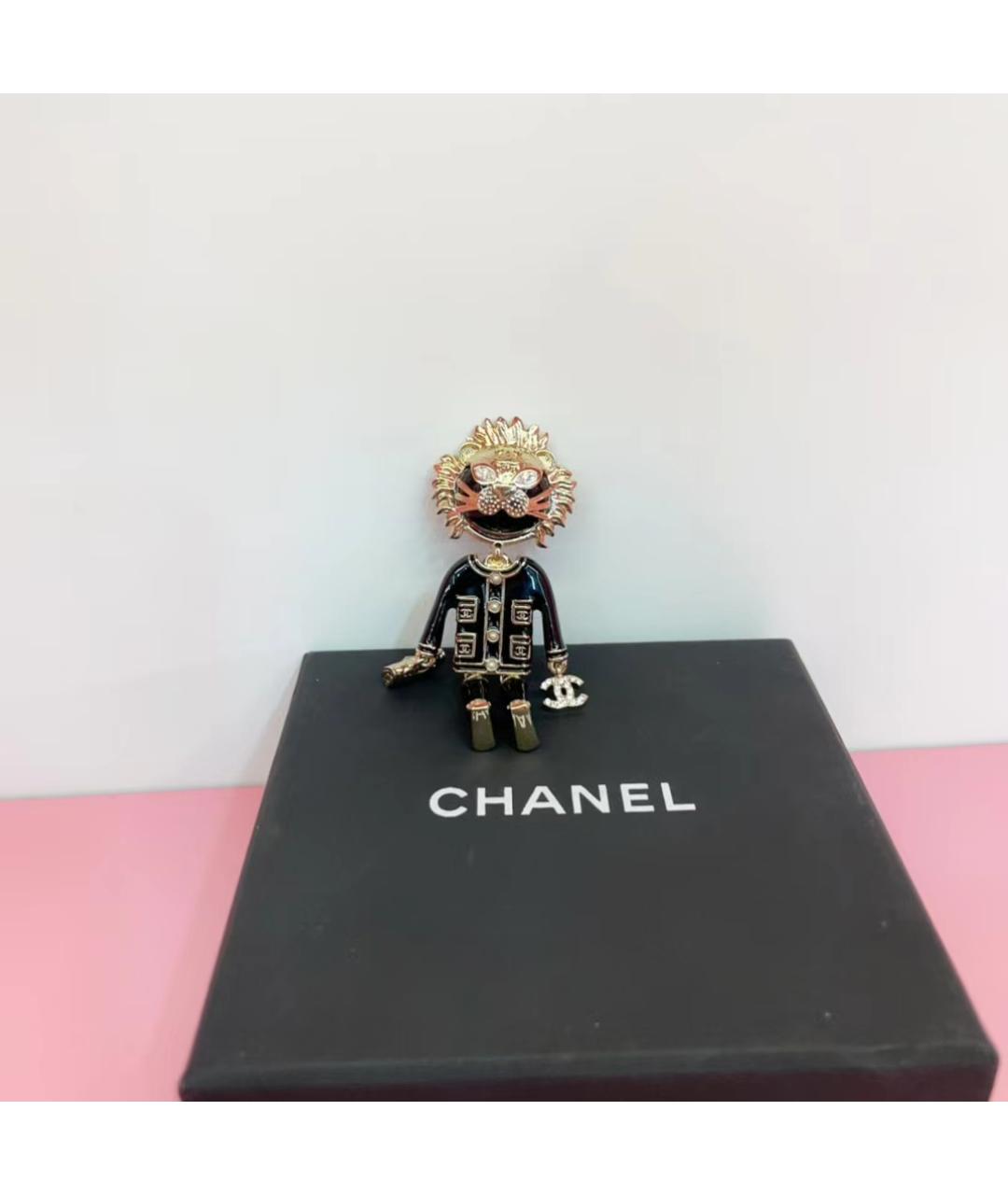 CHANEL Черная брошь, фото 3