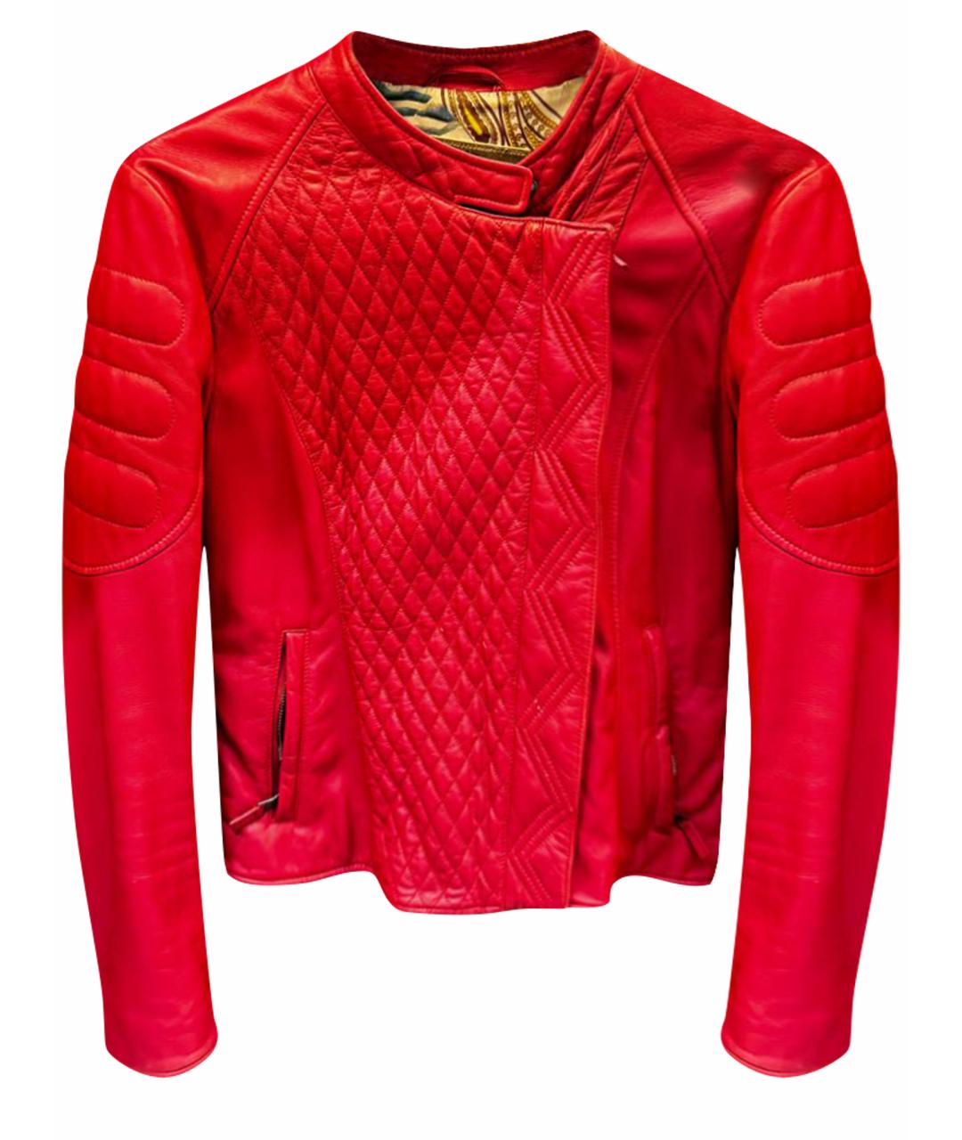 ETRO Красная кожаная куртка, фото 1