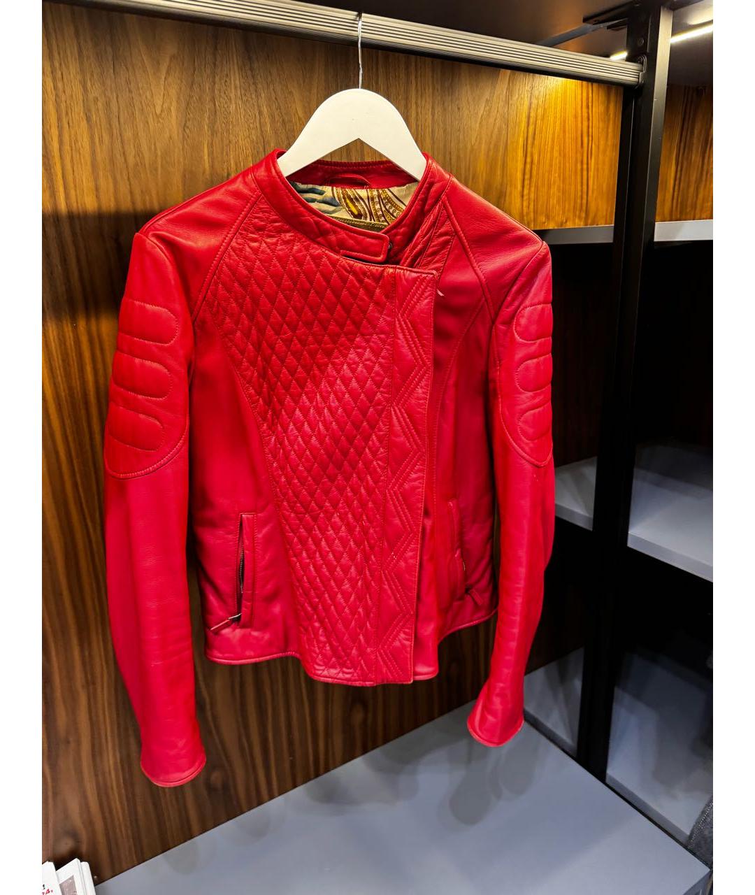 ETRO Красная кожаная куртка, фото 6