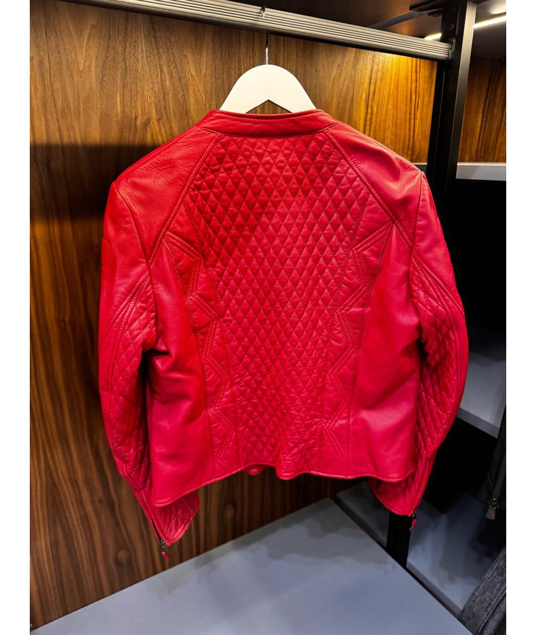 ETRO Красная кожаная куртка, фото 2