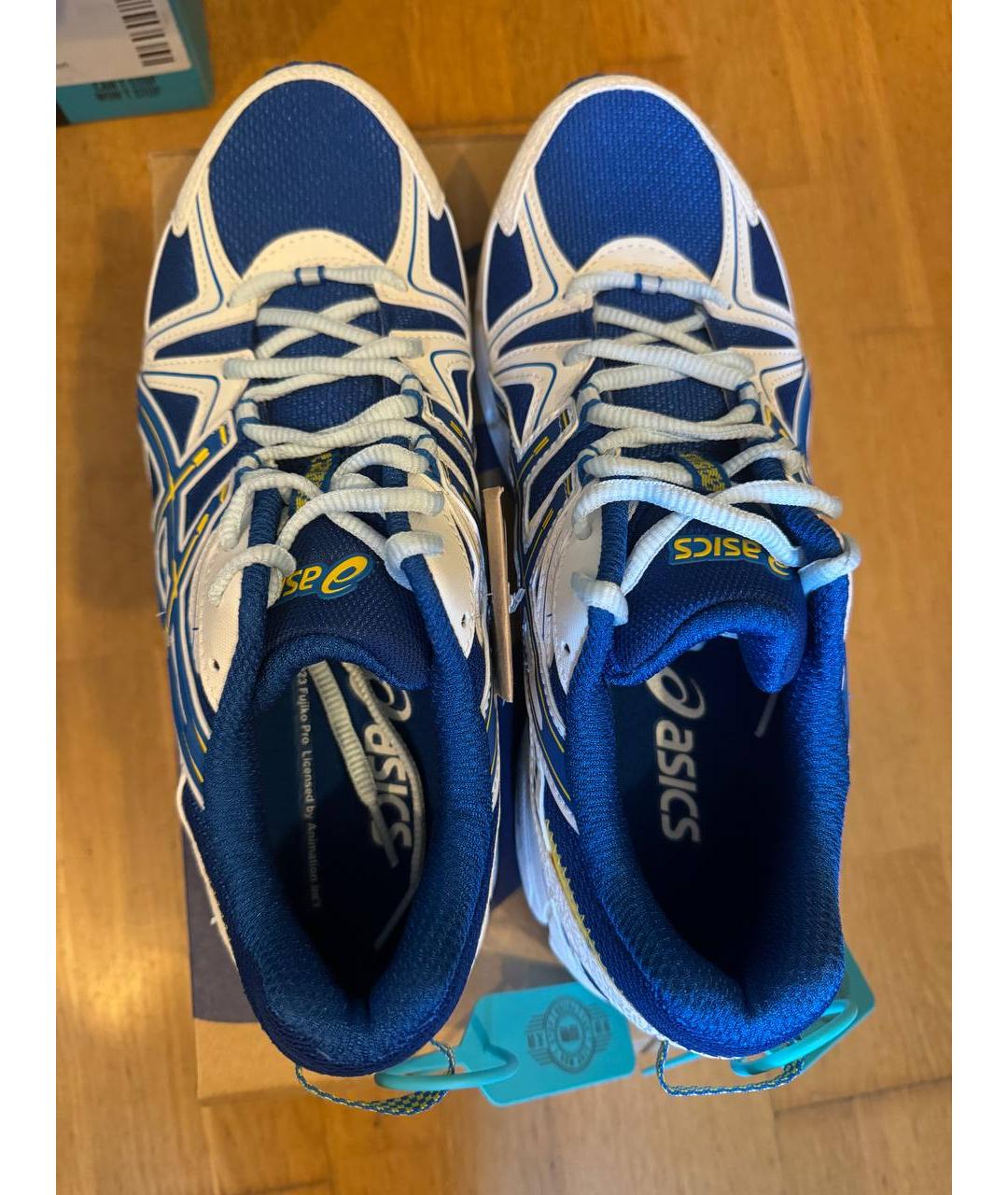 ASICS Синие текстильные низкие кроссовки / кеды, фото 3