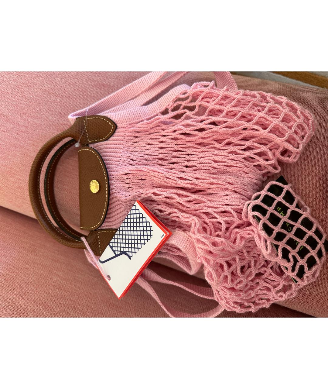 LONGCHAMP Розовая сумка с короткими ручками, фото 5