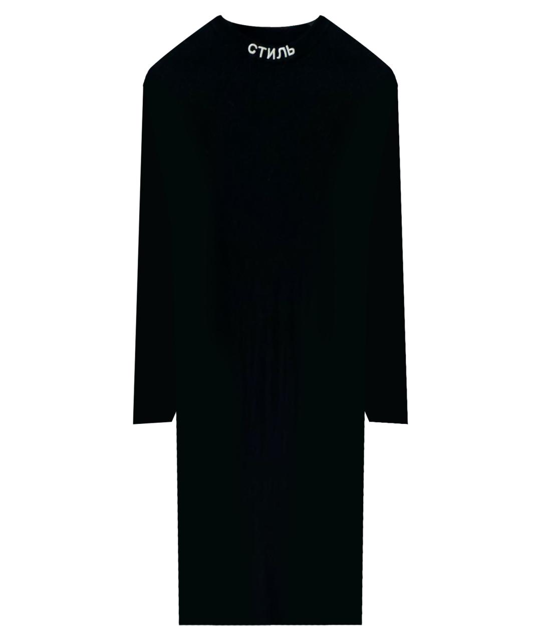 HERON PRESTON Черное вискозное повседневное платье, фото 1