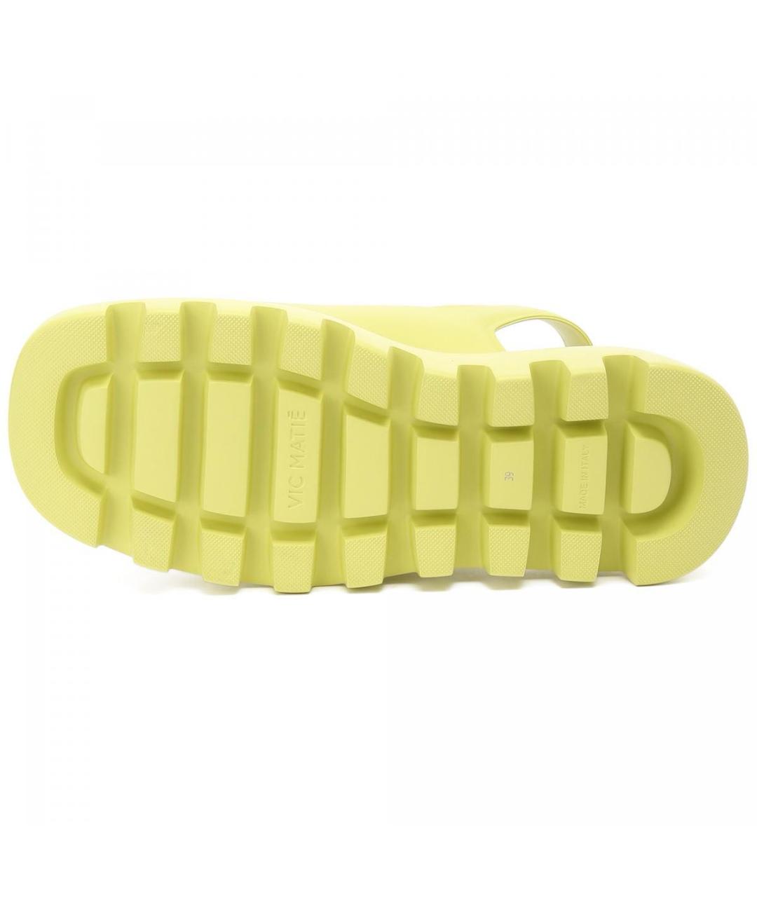 VIC MATIE Желтые кожаные сандалии, фото 6