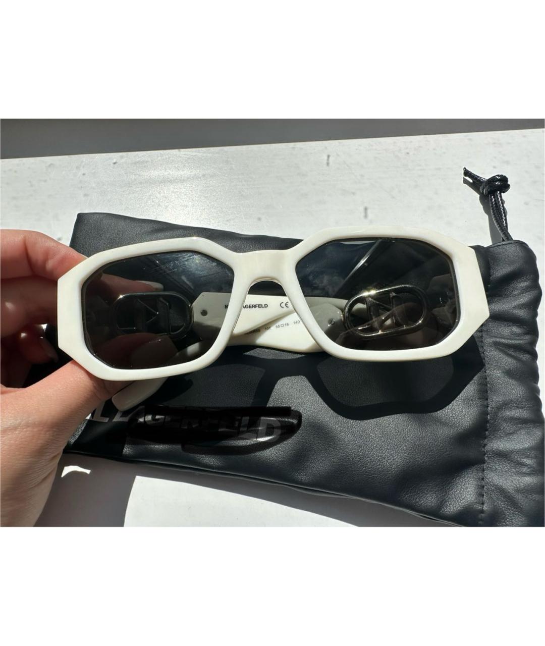 KARL LAGERFELD Белые солнцезащитные очки, фото 5