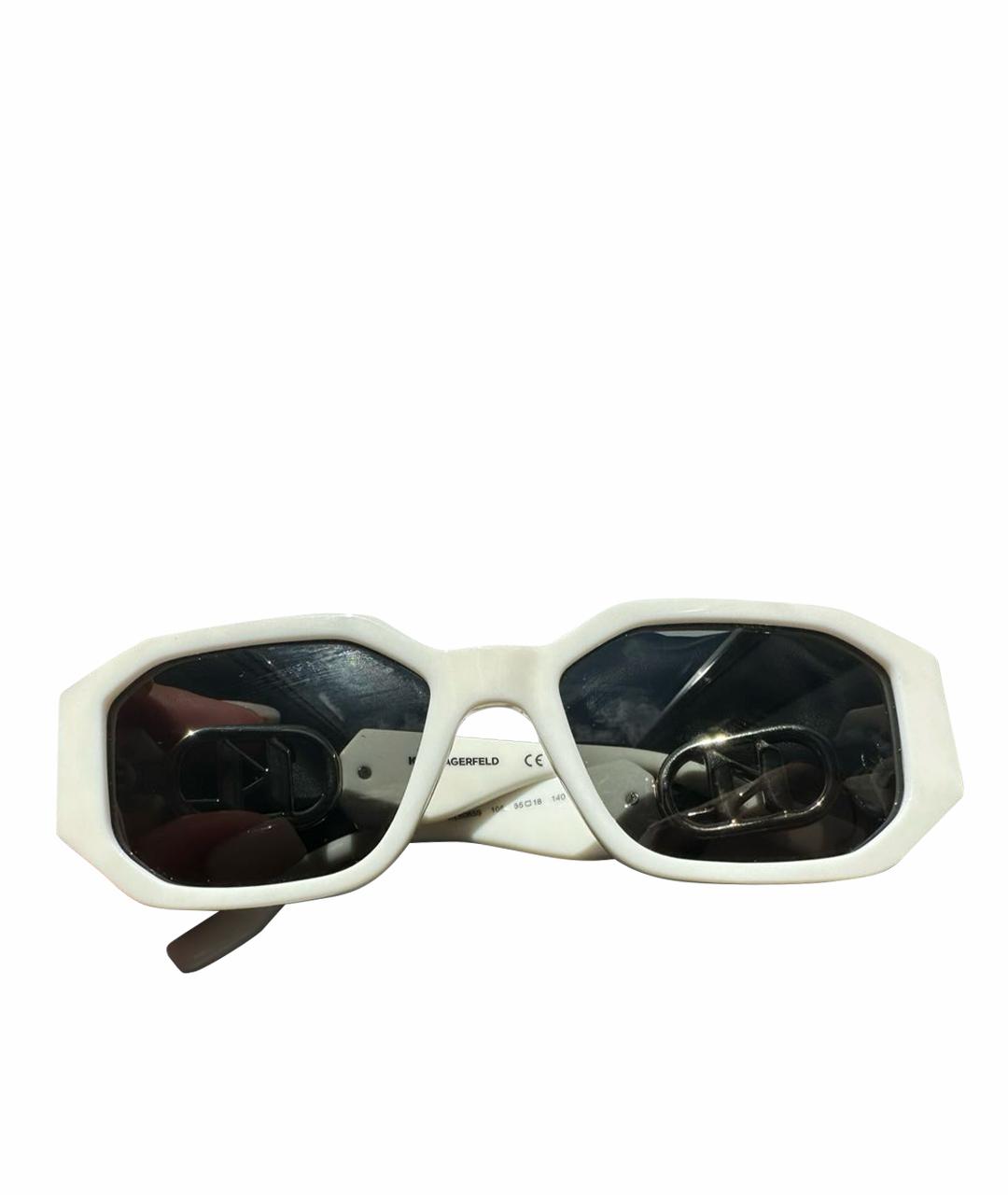 KARL LAGERFELD Белые солнцезащитные очки, фото 1
