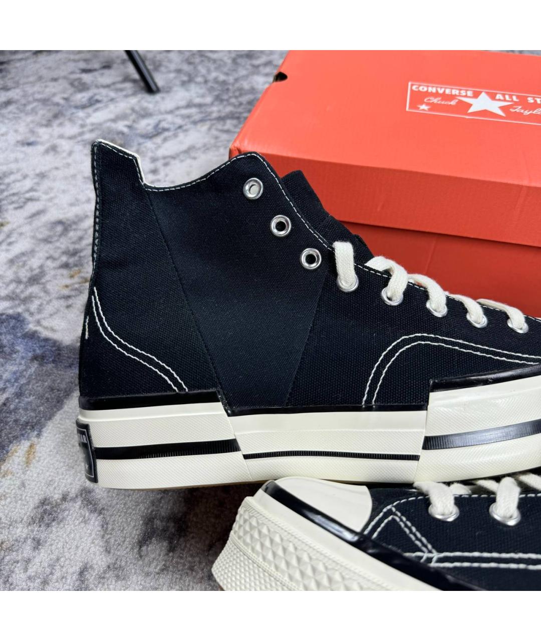 CONVERSE Черные высокие кроссовки / кеды, фото 3
