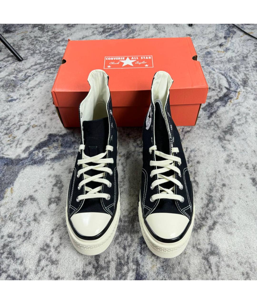 CONVERSE Черные высокие кроссовки / кеды, фото 4