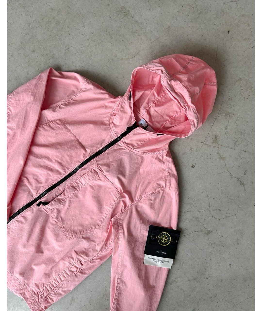 STONE ISLAND Розовая хлопковая куртка, фото 2