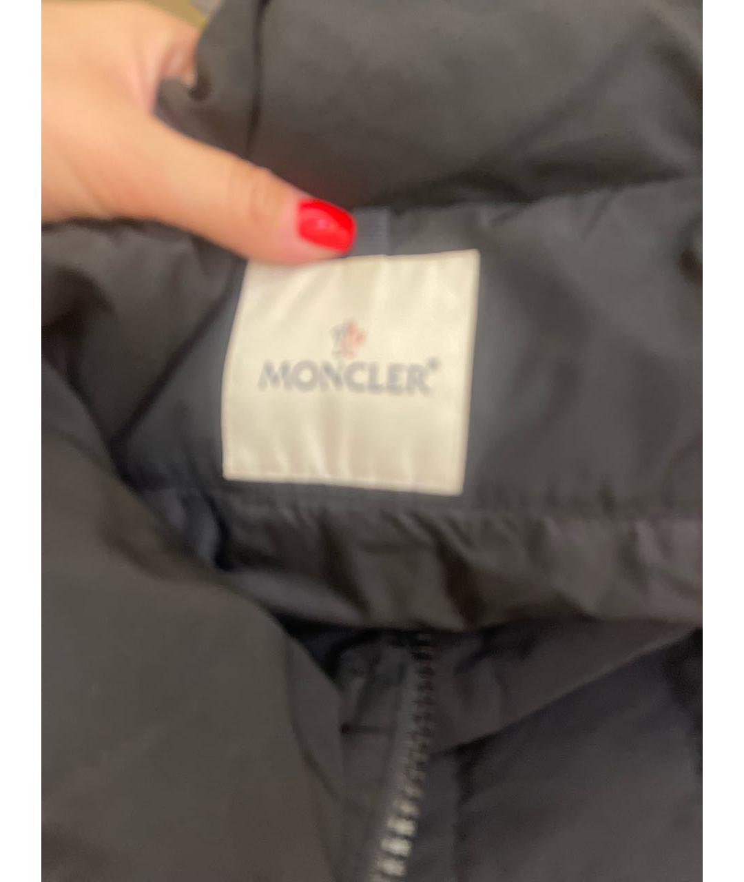 MONCLER Черная полиэстеровая куртка, фото 3