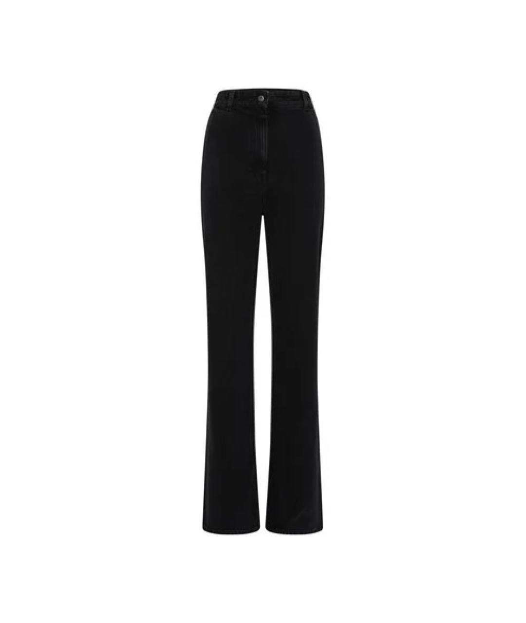 BURBERRY Черные хлопковые прямые джинсы, фото 8