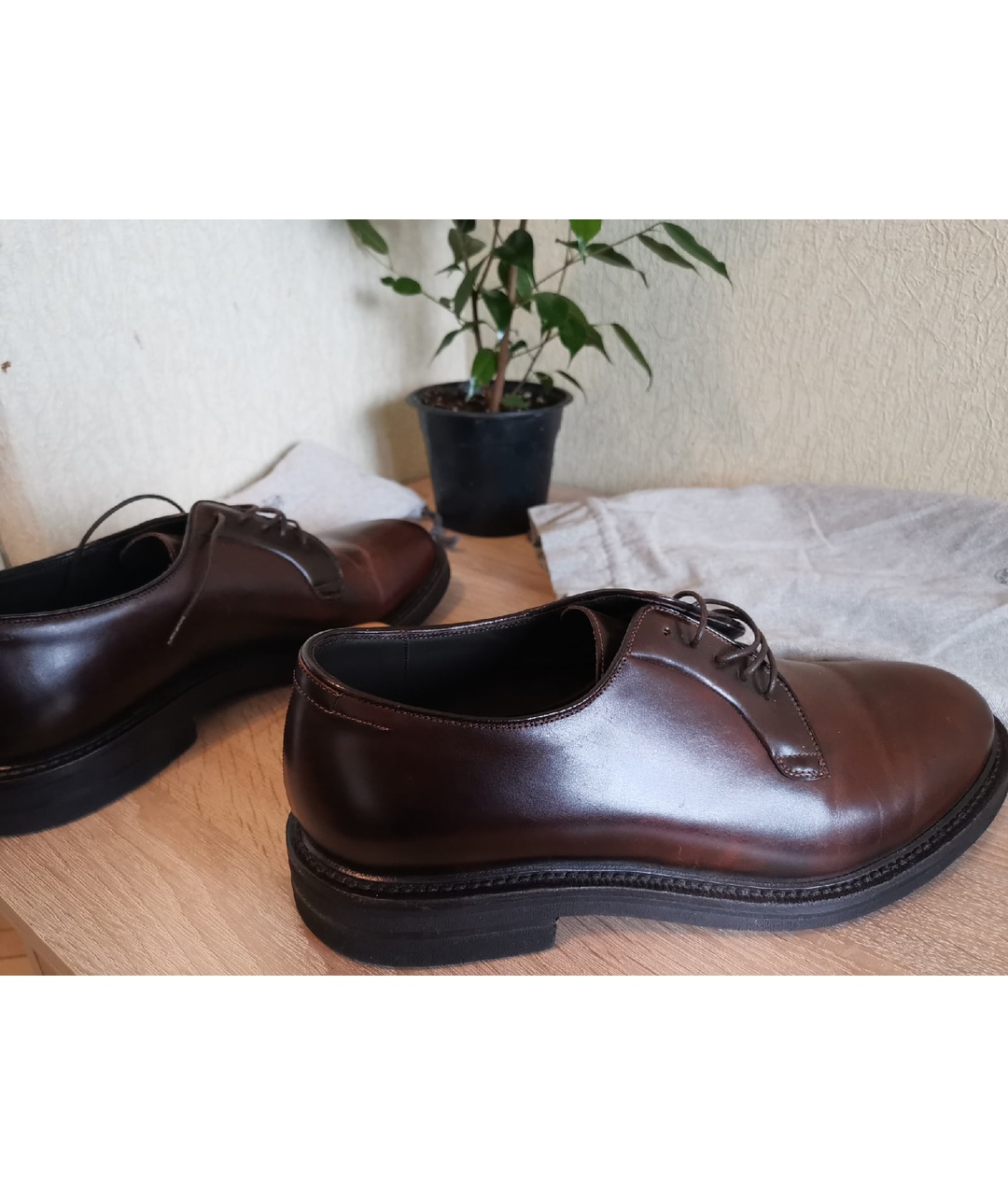 BRUNELLO CUCINELLI Коричневые кожаные туфли, фото 2