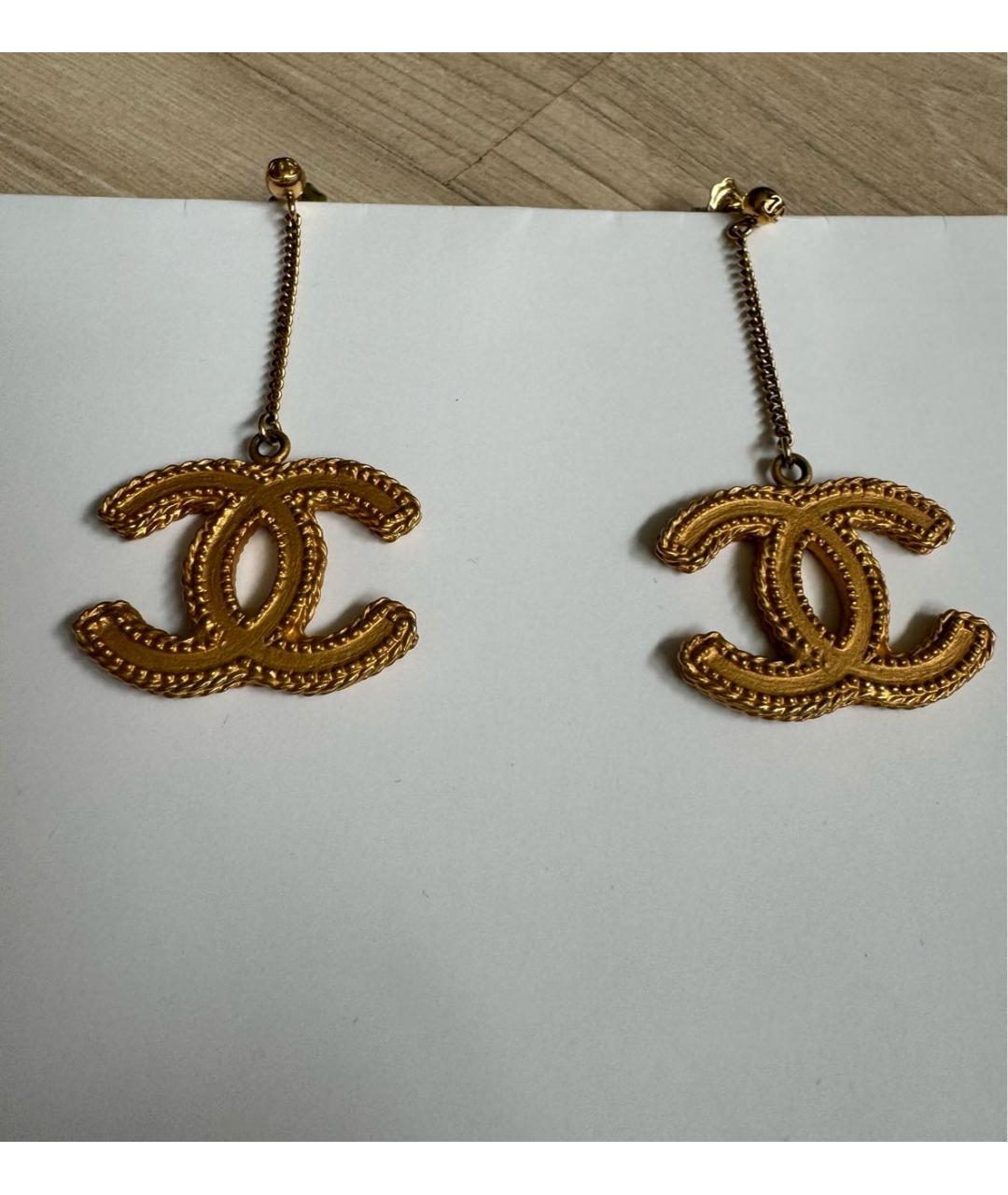 CHANEL Золотые серьги, фото 2