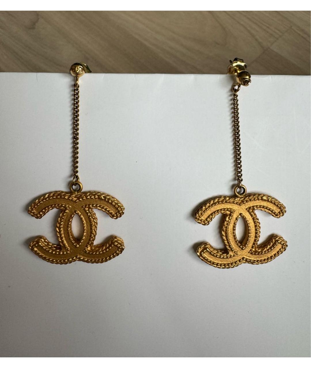 CHANEL Золотые серьги, фото 8