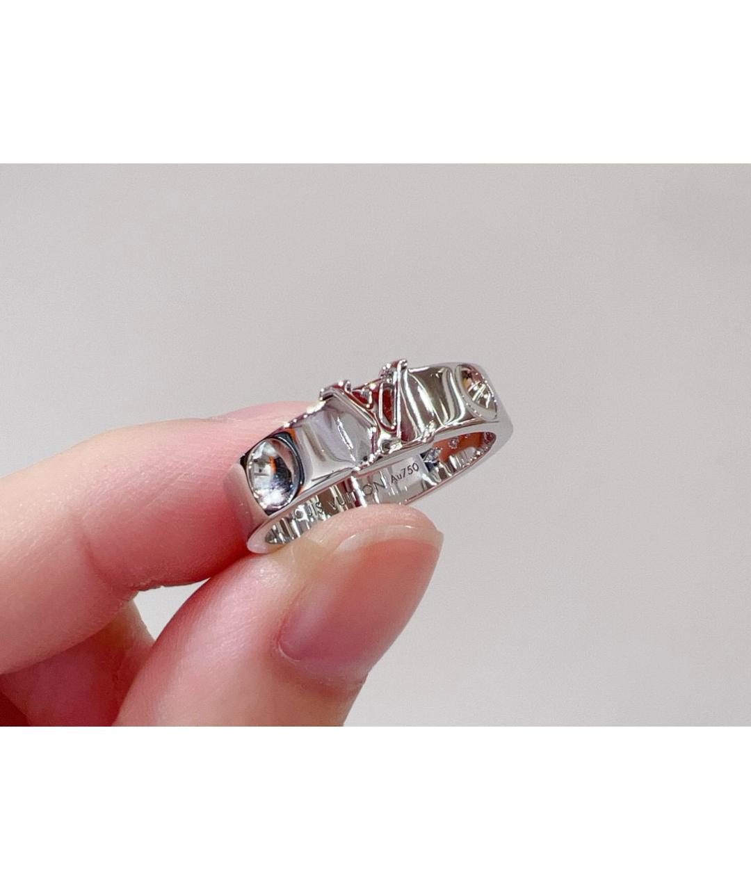 LOUIS VUITTON PRE-OWNED Серебряное кольцо из белого золота, фото 5