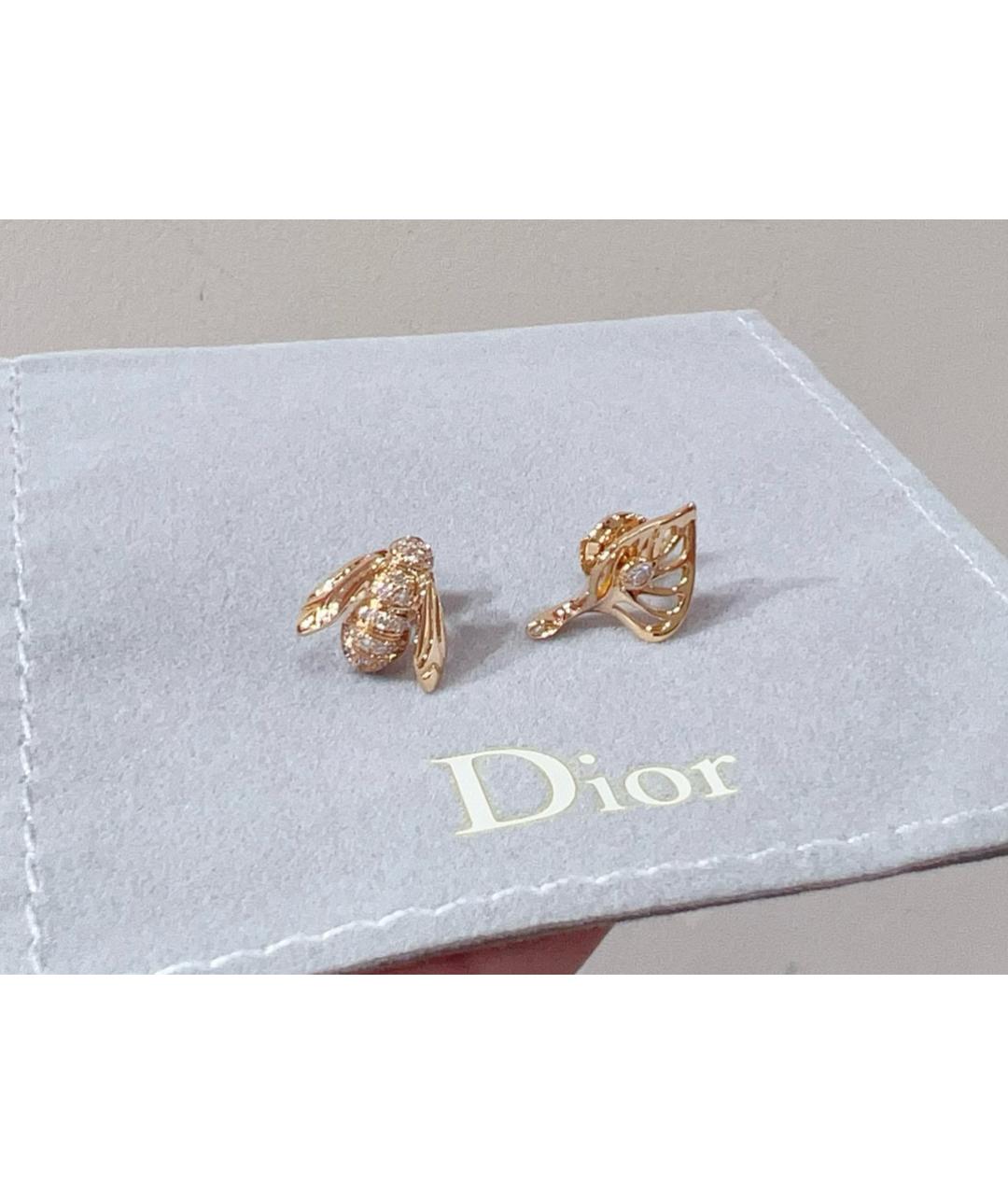 CHRISTIAN DIOR Золотые серьги из розового золота, фото 5