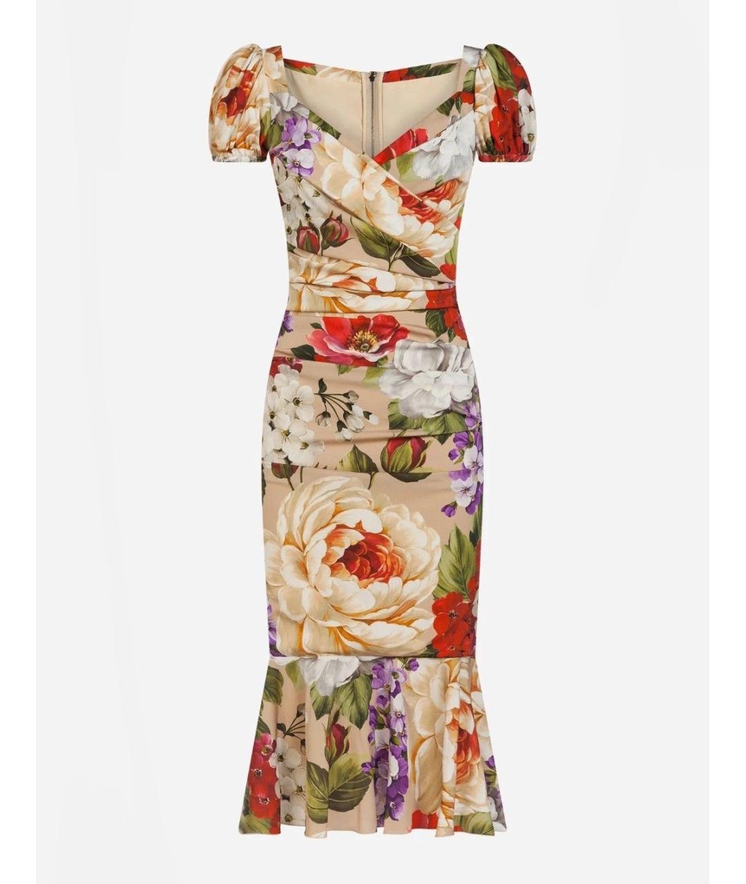 DOLCE&GABBANA Мульти коктейльное платье, фото 7