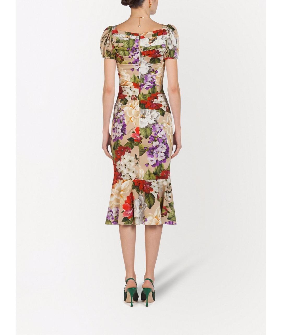 DOLCE&GABBANA Мульти коктейльное платье, фото 3
