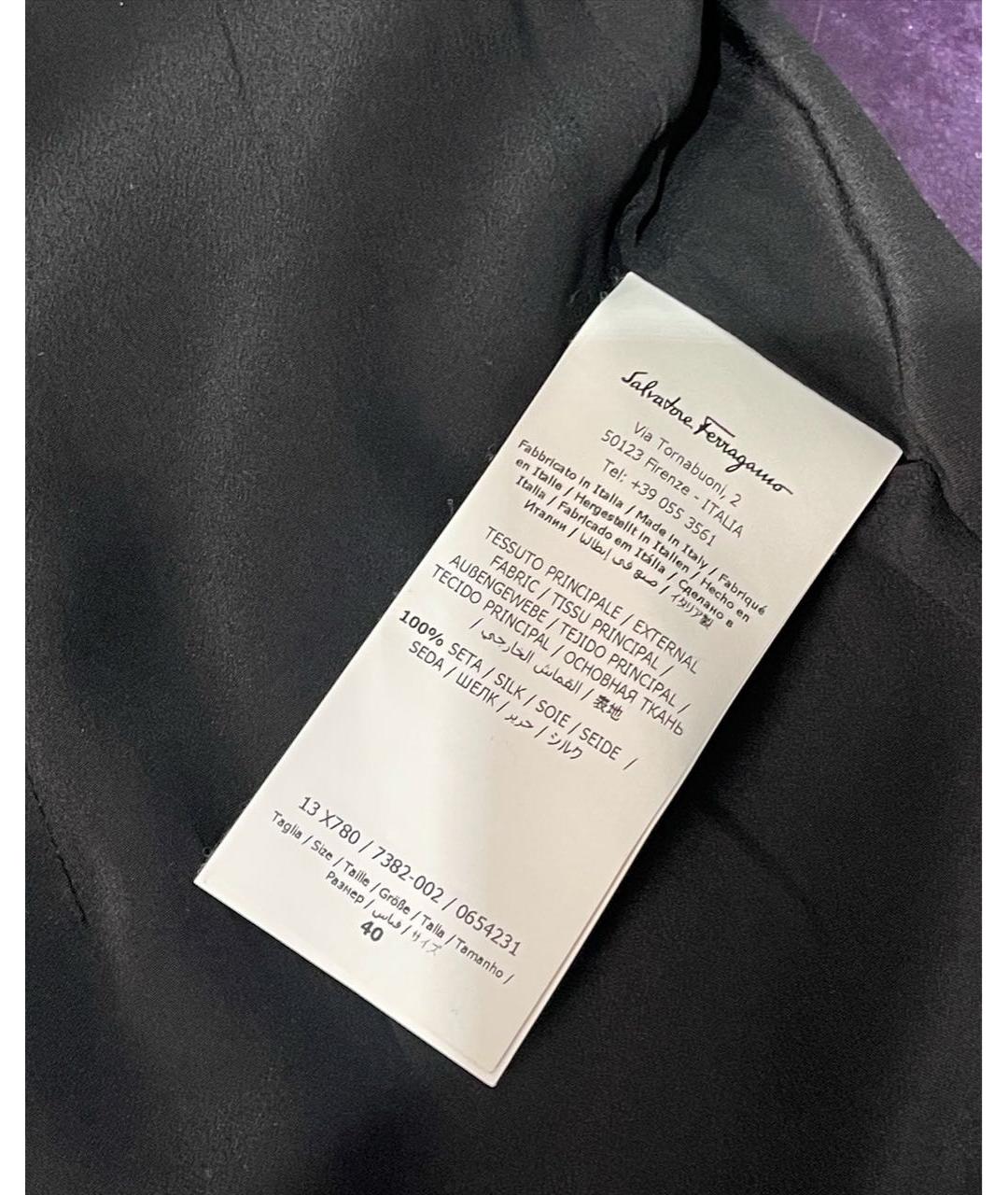 SALVATORE FERRAGAMO Мульти шелковая юбка миди, фото 4