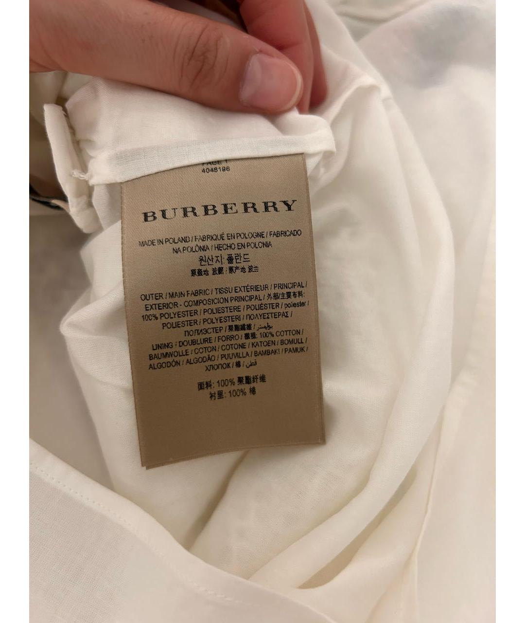 BURBERRY Белая юбка мини, фото 7